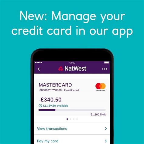 NatWest manage my credit card